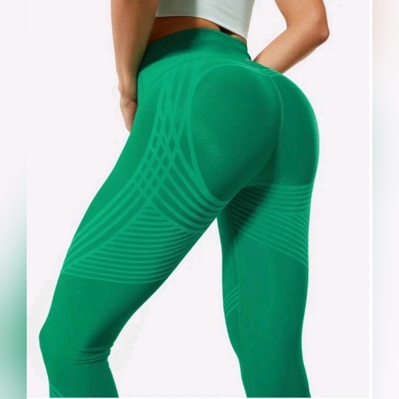FANKA Body Sculpt 7/8 Leggings (Reversible Wear) In Oasis Green - Picture 6 of 11